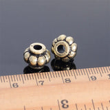 Miasol 100 Pcs 11x9mm Antique Stripe Lantern Spacers Charm Beads