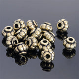 Miasol 100 Pcs 11x9mm Antique Stripe Lantern Spacers Charm Beads