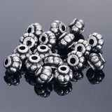 Miasol 100 Pcs 11x9mm Antique Stripe Lantern Spacers Charm Beads