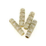 Miasol 100 Pcs 25x7 MM Antique Spacer Tube Beads For Bracelet Making