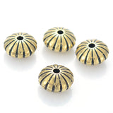 Miasol 100 Pcs Acrylic Stripe Disc Shape Beads for DIY Bracelet Making