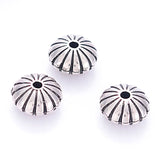 Miasol 100 Pcs Acrylic Stripe Disc Shape Beads for DIY Bracelet Making