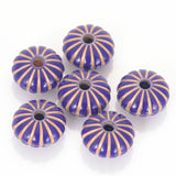 Miasol 100 Pcs Acrylic Stripe Disc Shape Beads for DIY Bracelet Making
