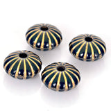 Miasol 100 Pcs Acrylic Stripe Disc Shape Beads for DIY Bracelet Making