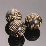 Miasol 15 Pcs 18 MM Fluted Corrugated Stripe Acrylic Antique Spacer Beads