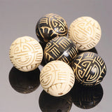 Miasol 15 Pcs 18 MM Fluted Corrugated Stripe Acrylic Antique Spacer Beads