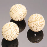 Miasol 15 Pcs 18 MM Fluted Corrugated Stripe Acrylic Antique Spacer Beads