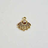 Feather Charms with Natural Stone for DIY Bracelets - Golden Plating