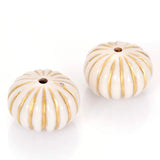 Miasol 20 Pcs 12x18mm Acrylic Stripe Flat Round Spacers Charms Beads DIY Jewelry