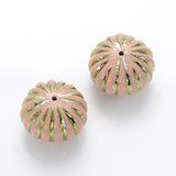 Miasol 20 Pcs 12x18mm Acrylic Stripe Flat Round Spacers Charms Beads DIY Jewelry