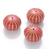 Miasol 20 Pcs 12x18mm Acrylic Stripe Flat Round Spacers Charms Beads DIY Jewelry