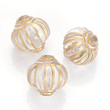 Miasol Plating Acrylic Round Lantern Spacers Beads DIY Jewelry Making Charms