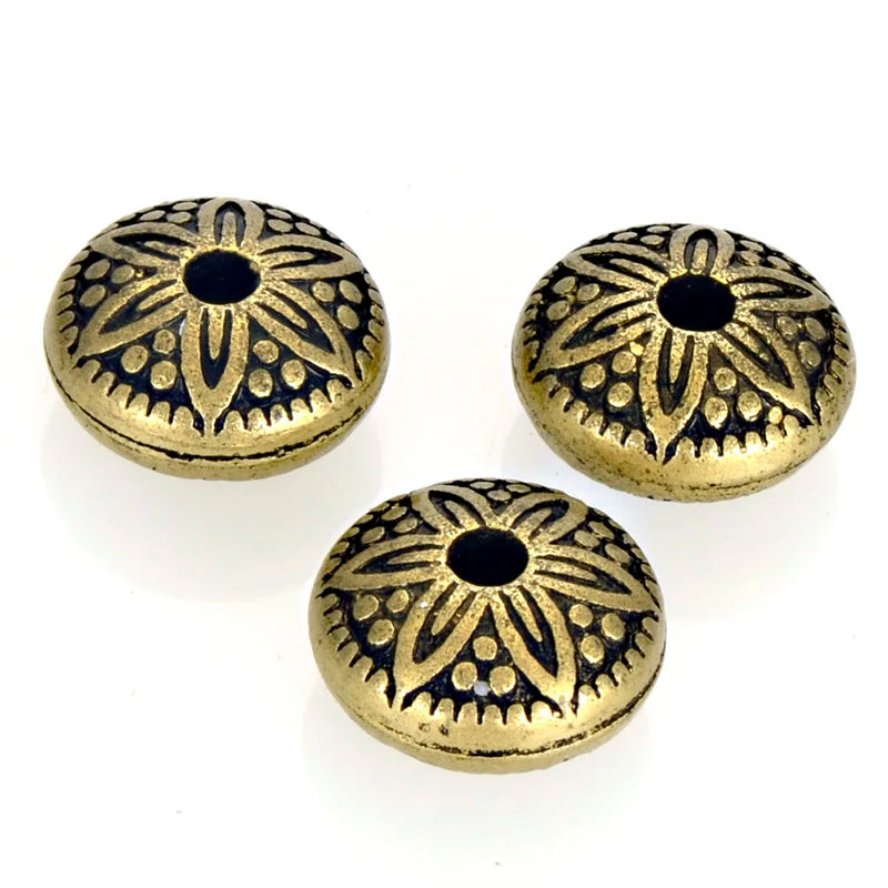 Miasol 40 Pcs Vintage Acrylic Disc Spacers Charms Beads