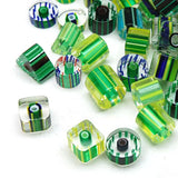 Miasol 50g Glass Stripe Lampwork Spacers Beads - 5 Colors DIY Jewelry Making