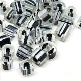 Miasol 50g Glass Stripe Lampwork Spacers Beads - 5 Colors DIY Jewelry Making