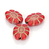 50 Pcs Vintage Acrylic Sun Flower Spacers Charm Beads for Jewelry Making