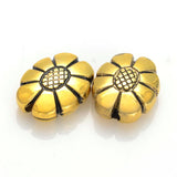 50 Pcs Vintage Acrylic Sun Flower Spacers Charm Beads for Jewelry Making