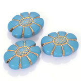 50 Pcs Vintage Acrylic Sun Flower Spacers Charm Beads for Jewelry Making