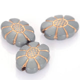 50 Pcs Vintage Acrylic Sun Flower Spacers Charm Beads for Jewelry Making