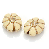 50 Pcs Vintage Acrylic Sun Flower Spacers Charm Beads for Jewelry Making
