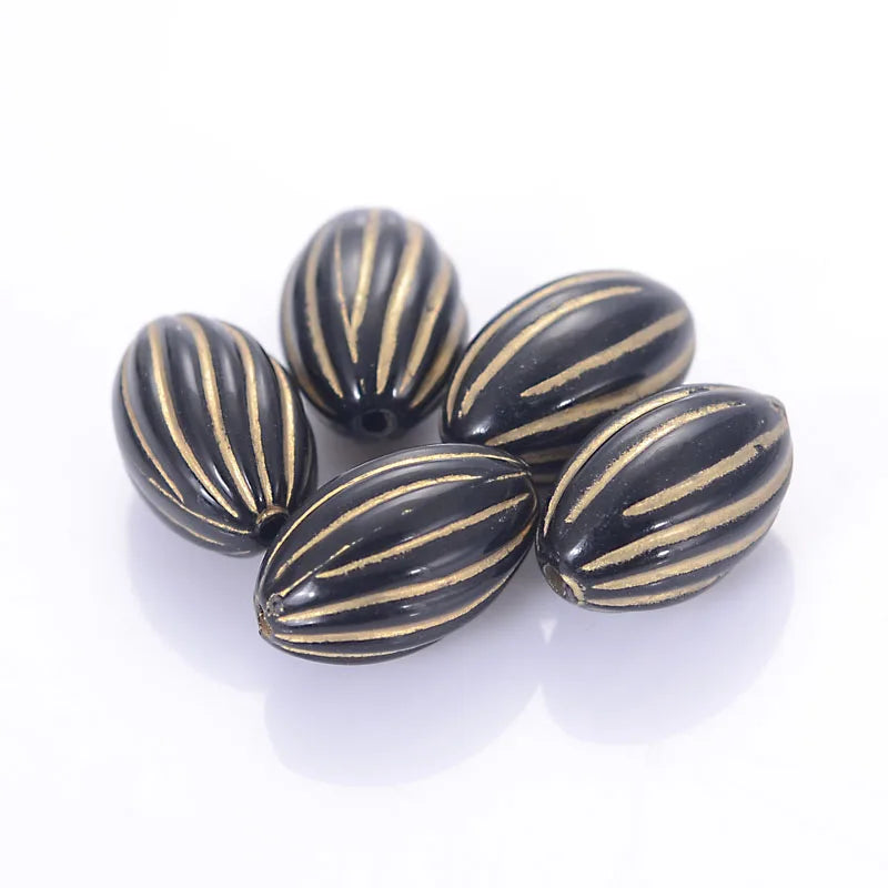 Miasol 500 Pcs 9x15mm Acrylic Twist Spacers Beads for DIY Jewelry Making
