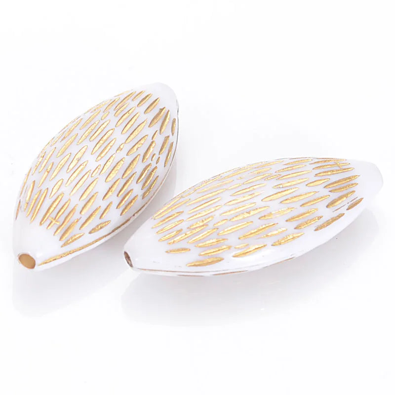 Miasol Antique Beads 50Pcs 27x12x6.5 MM For Women Diy Bracelet Jewelry