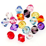 6mm Transparent Acrylic Bicone Spacers Charms Loose Beads