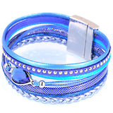 Bohemian Crystal Multilayers Leather Bracelet