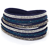 Miasol Velvet Leather Crystal Bracelets