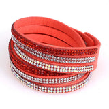 Miasol Velvet Leather Crystal Bracelets