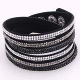 Miasol Velvet Leather Crystal Bracelets