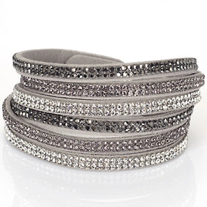 Miasol Velvet Leather Crystal Bracelets