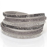 Miasol Velvet Leather Crystal Bracelets