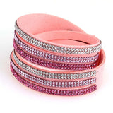 Miasol Velvet Leather Crystal Bracelets