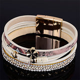 Miasol PU Leather Charm Bracelet Christmas B1576