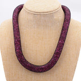 Miasol Resin Crystal Statement Necklace