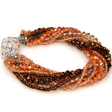 Miasol Crystal Charm Bracelet with Magnetic Clasp