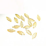 100pcs Stainless Steel Leaf Charms for DIY Jewelry Making