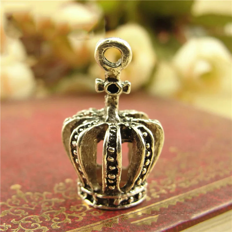 10pcs Crown Bead Caps Charms End Beads For Jewelry Making