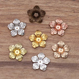 20pcs 7 Colors 21mm Copper Flower Bead Caps Filigree End Caps DIY Jewelry Making