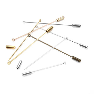 20pcs 50mm 70mm Silver Eye Brooch Pins Base for DIY Jewelry