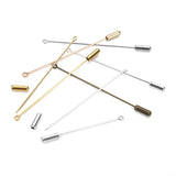 20pcs 50mm 70mm Silver Eye Brooch Pins Base for DIY Jewelry