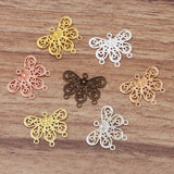 50pcs 18x22mm Copper Butterfly Charms DIY Necklace Bracelet Jewelry Making
