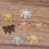 50pcs 18x22mm Copper Butterfly Charms DIY Necklace Bracelet Jewelry Making