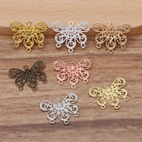 50pcs 18x22mm Copper Butterfly Charms DIY Necklace Bracelet Jewelry Making