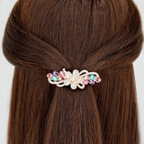 Michelia Flower Crystal Hairpin French High-End Jewelry