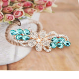 Michelia Flower Crystal Hairpin French High-End Jewelry