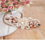 Michelia Flower Crystal Hairpin French High-End Jewelry