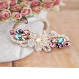 Michelia Flower Crystal Hairpin French High-End Jewelry