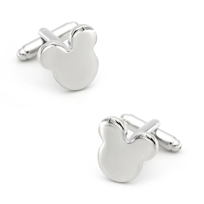 Mickey Mouse Brass Silver Cufflinks Wholesale&retail